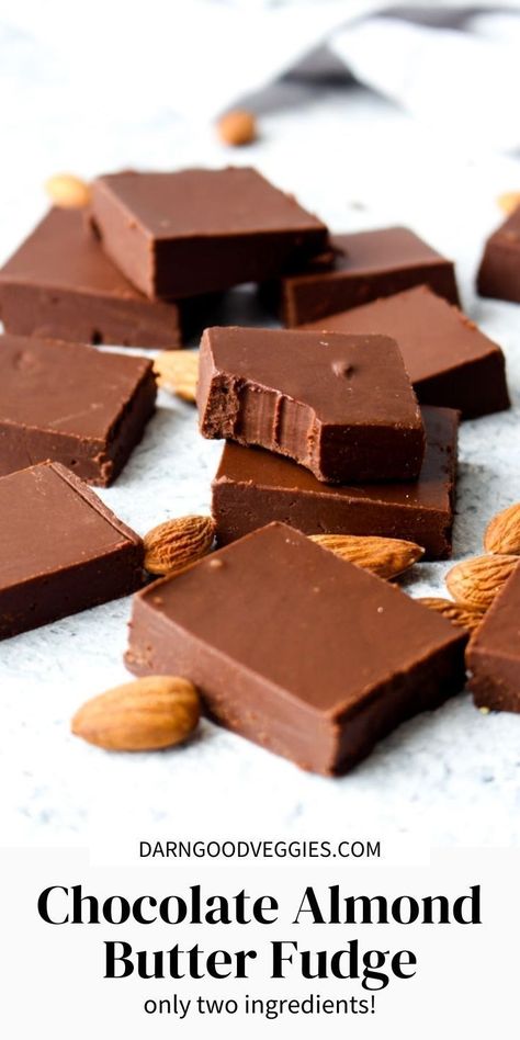 Almond Butter Fudge, Paleo Fudge, Chocolate Almond Butter, Almond Butter Recipes, Keto Fudge, Fudge Recipes Easy, Healthy Vegan Desserts, Butter Fudge, Fudge Easy