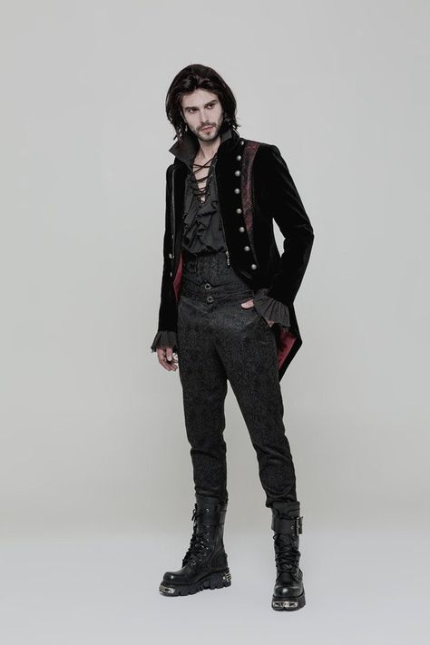 Gothic Mode, Vampire Clothes, Gothic Men, Kaz Brekker, Gothic Outfits, Fantasy Clothing, Fantasy Fashion, Dark Fashion, Character Outfits