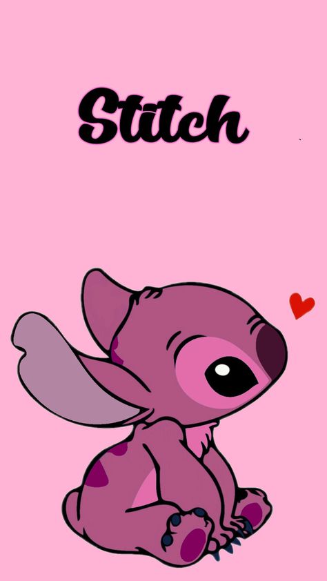 Pink, Stitch, Lilo and stitch Stitch Pink Aesthetic, Angel Lilo And Stitch, Angel Stitch, Stitch Drawings, Iphone Wallpaper Violet, Stitch Wallpaper, Textured Paper Art, Cute Iphone Wallpaper Tumblr, ليلو وستيتش