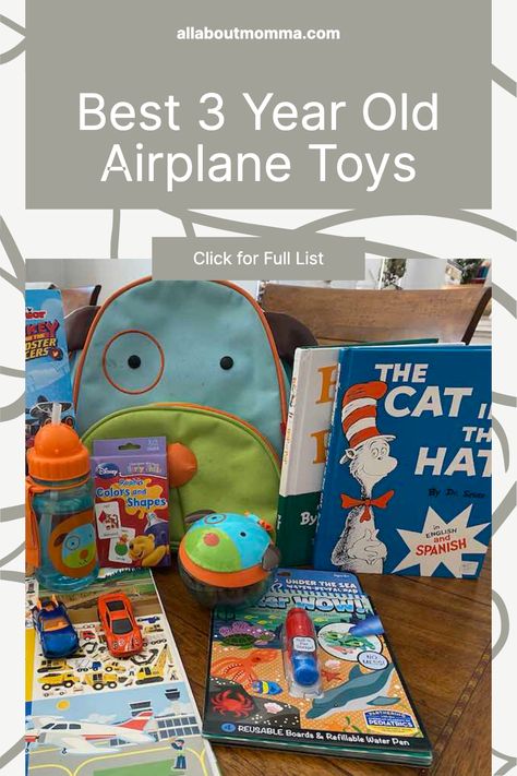 Got a trip coming up and wondering how to keep your 3 year old entertained on an airplane? Read to find out some great airplane toy idea and other plane tips. Airplane Toys For Toddlers, Airplane Activities For Preschoolers, Plane Essentials, Toddler Airplane Activities, Plane Tips, Plane Toys, Old Airplane, Flying With A Toddler, Plane Trip