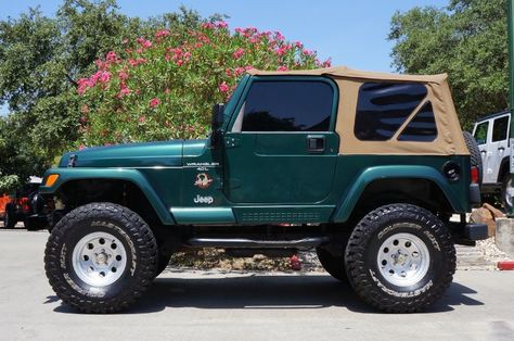 2001 Jeep Wrangler Sahara, 2000 Jeep Wrangler Sahara, Soft Top Jeep, Jeep Soft Top, Thar Modified, Jeep Wrangler Soft Top, Green Jeep Wrangler, Two Door Jeep Wrangler, Jeep Sahara