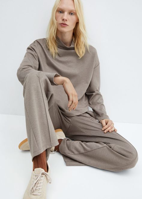 Cowl turtle neck sweatshirt Turtle Neck Sweatshirt, Cowl Neck Long Sleeve, Total Look, Co Ord, Cowl Neck, Sweatshirts Women, Mango, Turtle Neck, Pen