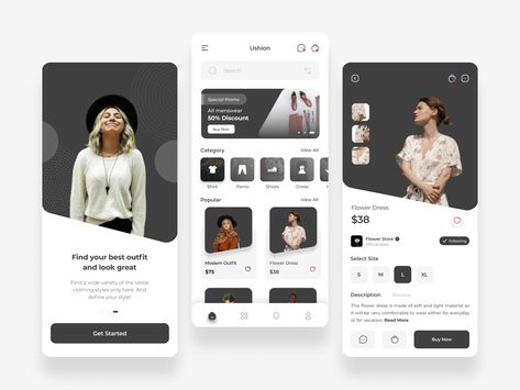 Fashion App Ui Design, Fashion App Design, Ecommerce App Design, Fashion App Ui, Fashion Apps, App Design Layout, Art App, Identity Design Inspiration, Mobile App Design Inspiration