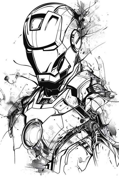 Star Wars Flash Art, Ironman Tattoo Design, Tony Stark Tattoo Ideas, Ironman Tattoo Marvel, Iron Man Drawing Sketches, Ironman Tattoo Ideas, Iron Man Sketch, Marvel Tattoo Sleeve, Venom Tattoo