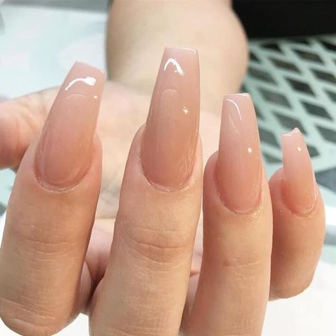 Shiny Nails Designs, Natural Nail Designs, Nude Nail Designs, Studded Nails, Classy Acrylic Nails, Coffin Nails Long, Ballerina Nails, Oval Nails, Dipped Nails