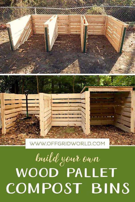 Pallet Compost, Compost System, Compost Bin Pallet, Compost Bin Diy, Compost Bins, Diy Compost, Composting At Home, Garden Compost, Gardens Design