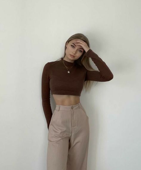 Shein Clothing Outfit, Trendy Outfit Inspo, Shein Clothing, Clothing Outfit Ideas, Brown Outfit, Causual Outfits, Casual Style Outfits, Looks Vintage, Fit Check