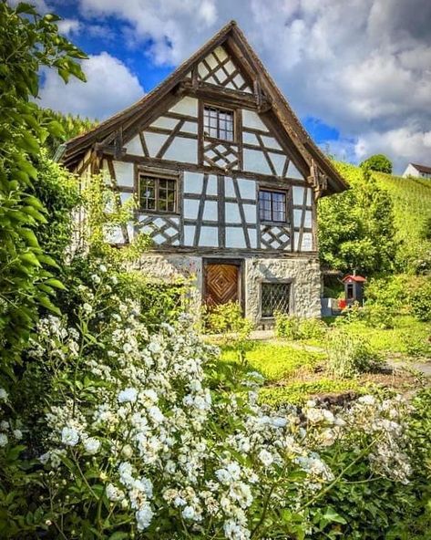 Swiss Cottage Exterior, Fairytale Cottage Exterior, Swiss Chalet House Exterior, Switzerland Life, Cottagecore House Exterior, Switzerland Countryside, Austrian Countryside, Bavarian House, The Garden Poster