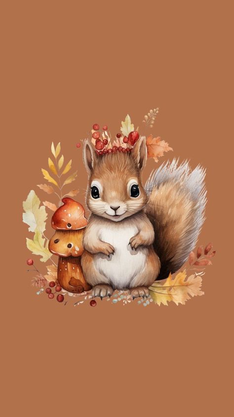 Fall Harvest Wallpaper, Kitchen Wallpaper Accent Wall, Squirrel Wallpaper, Paper Napkin Folding Ideas, Elf Is Back Ideas, October Rust, Welcome Back Elf, Easy Thanksgiving Table Decor, Simple Thanksgiving Table Decor