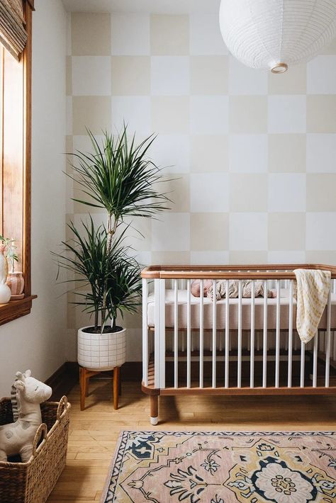 Nursery With Windows On Two Walls, High End Nursery, Sherpa Nursery, Nursery 2023, Earthy Nursery, Nursery Dresser, Baby Room Inspiration, Nursery Room Inspiration, Nursery Inspo