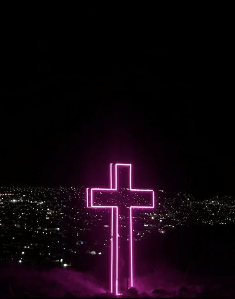 Neon Bible Verse, Cross Pfp Aesthetic, Christian Pfp Aesthetic Y2k, Katya Aesthetic, Pink Cross Aesthetic, Christiana Core, Christian Pfps, Pfp Christian, Peoples Aesthetic