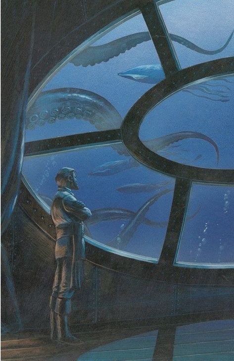 Nautilus Submarine, Punk Aesthetics, Tentacle Art, Captain Nemo, Science Fiction Artwork, Diving Helmet, Underwater City, Le Vide, Leagues Under The Sea