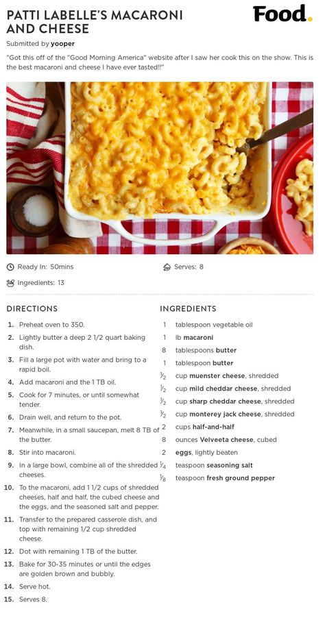 Patti Labelle Mac And Cheese Recipe, Patty Labelle Mac And Cheese Recipe, Mac And Cheese Recipe Patti Labelle, Pattie Labelle Mac And Cheese, Patty Labelle Mac And Cheese, Southern Mac And Cheese Recipe Soul Food, Baked Mac And Cheese Recipe Southern, Patti Labelle Mac And Cheese, Patti Labelle Recipes