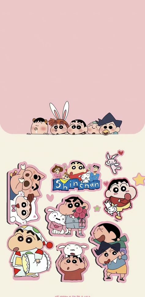 Shinchan Wallpapers Aesthetic, Ching Chang, Shin Chan Wallpapers, Sinchan Wallpaper, Instagram Black Theme, Sinchan Cartoon, Wallpaper Doodle, Crayon Shin Chan, Shin Chan