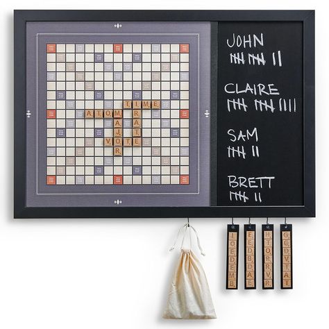 Amazon.com: Magnetic Game Board - Wall Mounted - Modern Scrabble (Modern) : Handmade Products Wall Games For Game Room, Family Game Room Design, Adult Game Room, Wall Scrabble, Wall Games, Board Game Room, Ninja Games, Magnetic Games, Game Cafe