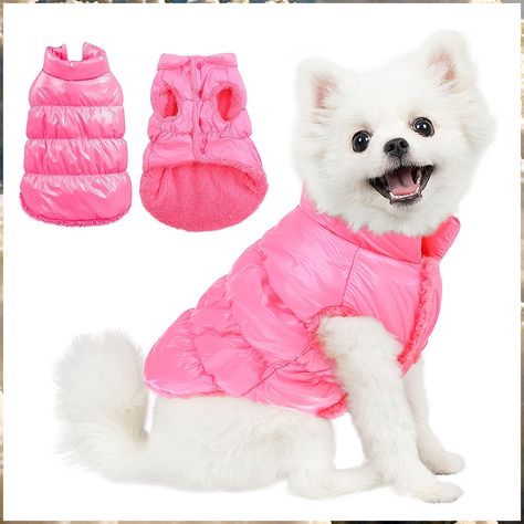 AOFITEE Dog Coat, Waterproof Dog Jacket, Winter Dog Coats for Small Dogs, Fleece Dog Snowsuit Warm Dog Puffer Jacket, Cozy Pe Dog Snowsuit, Puppy Jacket, Dog Cold, Small Dog Coats, Cold Weather Dogs, Waterproof Dog Coats, Fleece Dog Coat, Coat Waterproof, Dog Winter Coat