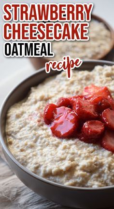 Amp up your morning breakfast oatmeal with this Strawberry Cheesecake Oatmeal recipe. It's easy to make on the stovetop, and you can even garnish it with cinnamon, honey, or extra cream cheese! Cheesecake Oatmeal, Healthy Oatmeal Recipes, Breakfast Oatmeal Recipes, Breakfast Oatmeal, Cinnamon Honey, Healthy Food Habits, Food Advice, Oatmeal Recipe, Healthy Food Facts