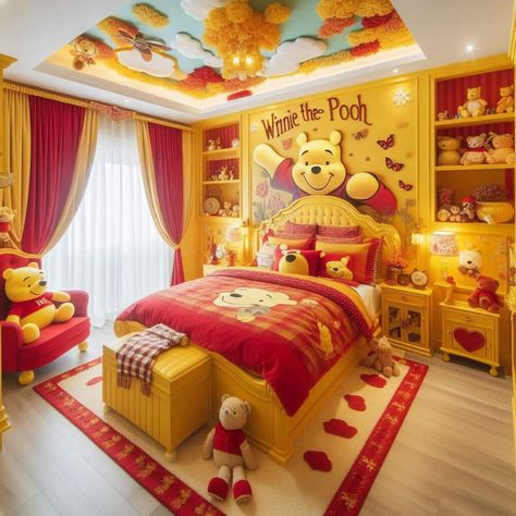 Pooh Bedroom, Sister Bedroom, Winnie The Pooh Decor, Winnie The Pooh Cake, Winnie The Pooh Honey, Winnie The Pooh Themes, Cool Room Designs, Kids Room Interior Design, Cute Winnie The Pooh