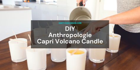 Diy Capri Blue Volcano Scent, Capri Blue Volcano Essential Oil Recipe, Diy Volcano Candle, Anthropologie Volcano Candle, Capri Candle, Essential Oil Candle Recipes, Capri Blue Volcano Candle, Homemade Candle Recipes, Volcano Scent