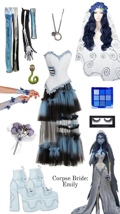 Emily Corpse Bride Costume, Emily Costume, Emily From Corpse Bride, Corpse Bride Emily, Emily Corpse Bride, Corpse Bride Costume, Bride Costume, Corpse Bride, Tim Burton