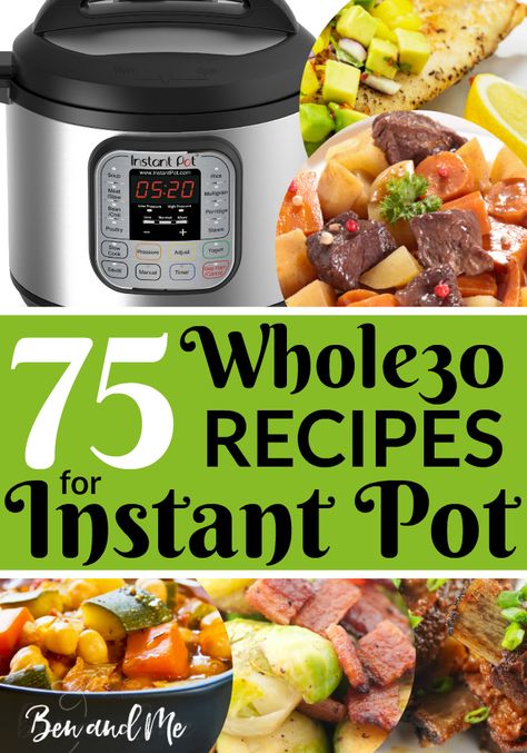 Moms with families on the go love using Instant Pot! For families doing Whole30, the Instant Pot is a dream. Today, I’m combining the two to bring you 75 Whole30-compliant recipes for the Instant Pot. Whether or not you are doing a Whole30 challenge, you’ll find these quicky and healthy recipes helpful for getting your family’s dinner on the table. Pork Main Dishes, Recipes For Instant Pot, Instant Pot Meals, Beef And Pork, Electric Pressure Cooker Recipes, Breakfast Low Carb, Recipe 30, Think Food, Instapot Recipes