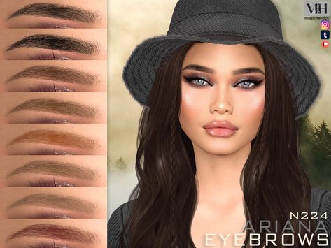 Patreon Sims 4, Straight Eyebrows, Straight Brows, Sims 4 Piercings, The Sims 4 Skin, Makeup Cc, Sims 4 Cc Makeup, Sims 4 Dresses, Sims Hair