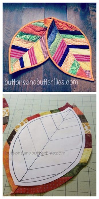 DIY Quilted Leaf Potholders Free Sewing Patterns & Paid Leaf Potholders, Quilted Potholder Pattern, Small Quilt Projects, Quilted Coasters, Mug Rug Patterns, Quilted Potholders, Kids Garden, Scrap Fabric Projects, Potholder Patterns