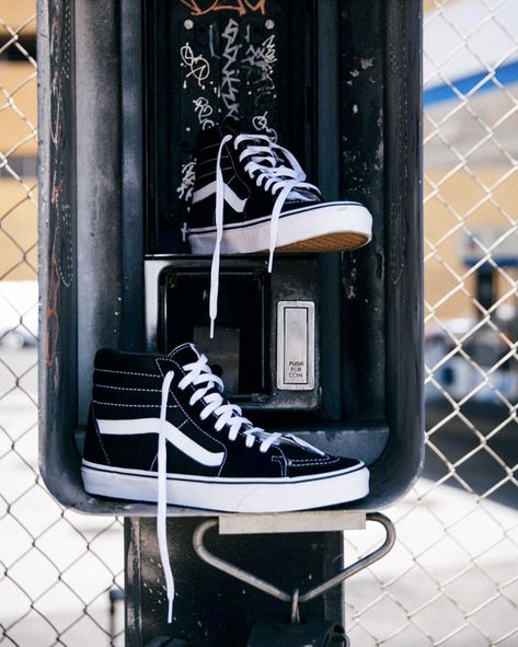 Your Sk8-Hi’s are calling. Vans Sk8 Hi Black, Tenis Vans, Vans Outfit, Vans Sk8 Hi, Vans Off The Wall, Sk8 Hi, Vans High Top Sneaker, Dc Shoes, Mens Winter Fashion