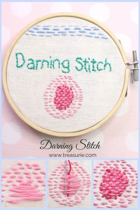 Darning Stitch Embroidery, Embroidery Hole Repair, Embroidery Repair, Embroidery Darning, Darning Stitch, Darning Embroidery, Kashida Embroidery, Sashiko Pattern, Mending Clothes