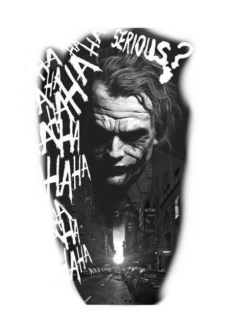 Joker Tattoo Design Black And Grey, Joker Tattoo Drawing, Joker Art Tattoo, Joker Tattoo Ideas For Men, Tattoos For Siblings, Swing Tattoo, Matching Tattoos For Siblings, Joker Tattoo Design, Bio Organic Tattoo