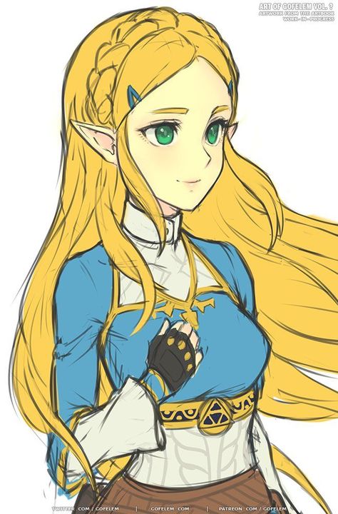 Breath Of The Wild Zelda Fanart, Zelda Fanart Princess, Legend Of Zelda Drawings, Zelda Botw Fanart, Zelda Hairstyle, Link Zelda Fanart, The Legend Of Zelda Fanart, Princess Zelda Fanart, Legend Of Zelda Fanart