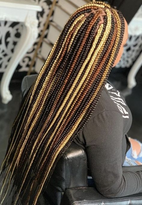 Small Box Braids Hairstyles, Colored Box Braids, Weave Hairstyles Braided, Hairstyles Pictures, Perfect Hair Color, Big Box Braids Hairstyles, Colored Braids, Feed In Braids Hairstyles, African Hair Braiding Styles