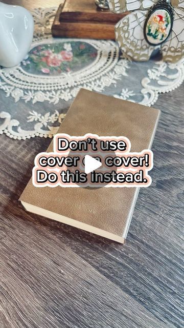 Leather Notebook Covers & Bags on Instagram: "In total time this took me about six minutes to do. I prefer this method of book protection rather than having a vinyl cover over my insert and then putting my insert inside of a leather folio or Travelers notebook like the number 10 you try it let me know, and if you like it or not.

#coveroncover #contactpapercrafts #sterlingink #diy" Cover Page For Books Ideas, Faux Leather Book Cover Diy, Vinyl Notebook Cover, Diy Book Protector, Leather Book Covers Diy, Cloth Book Covers Diy, Diy Refillable Notebook, Journal Front Cover Ideas Diy, Personalized Journal Cover Diy