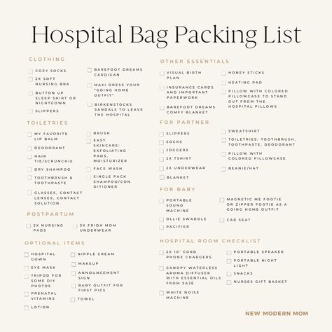 Simplify with the Best Hospital Bag Checklist for Moms Simple Hospital Bag Checklist, Hospital Bag For Mom To Be Checklist, Labor Hospital Bag Checklist, Mom Hospital Bag Checklist, Hospital Bag Checklist Uk, Hospital Bag For Mom To Be, Labor Hospital Bag, Birth Plan Template, Baby Hospital Bag