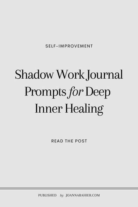 Shadow Work Journal Prompts You NEED For Deep Inner Healing Prompts For Shadow Work, Work Journal Prompts, Shadow Work Journal Prompts, Therapy Questions, Shadow Work Spiritual, Mindfulness Journal Prompts, Shadow Self, Shadow Work Journal, Journal Questions