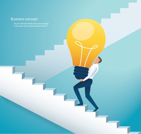 Stairs To Success, Stairs Graphic, Stairs Illustration, Climbing Stairs, Images Design, Creative Ads, Free Vectors, Graphic Design Posters, Design Templates