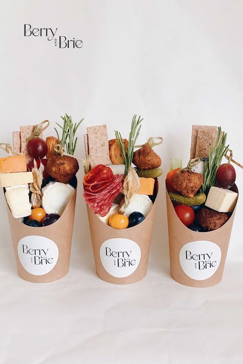 A Chic Solution for light Catering - think Sassy Canapés, but even better! #grazecups #Canapés #weddingcanapes #grazingboxes #grazingcompany #weddinggraze Graze Cups, Charcuterie Cones, Wedding Canapes, Grazing Food, Charcuterie Gifts, Party Food Buffet, Charcuterie Inspiration, Grazing Table, Party Food Platters