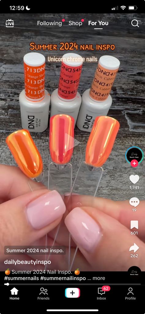 August Dip Nail Colors, Dnd Gel Polish Colors Summer 2024, Fall Dnd Gel Colors 2022, Peach Dnd Gel Nails, Dnd Gel Polish Colors Orange, Summer Mani Pedi Combos 2024, Mani Pedi Combos, Opi Gel Nails, Sns Nails Colors