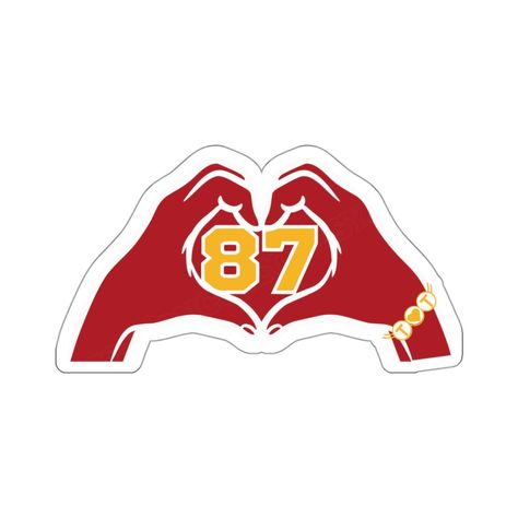 Hands Sticker, Travis Taylor, Red Kingdom, Hand Sticker, Travis Kelce, Heart Hands, Diy Shoes, Kansas City Chiefs, Kansas City