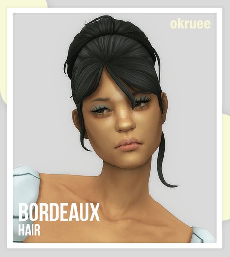 Bordeaux Hair, Sims 4 Decades Challenge, 60s Hair, Cc Hair, Pelo Sims, Sims 4 Mm Cc, Sims 4 Characters, Sims 4 Mm, Sims4 Clothes