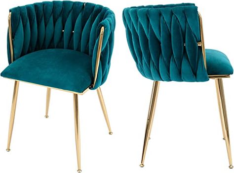 Woven Dining Chairs, Tufted Dining Chairs, Velvet Dining Chair, Accent Chair Set, Modern Accent Chair, Velvet Chair, Leisure Chair, Modway Furniture, Blue Living Room