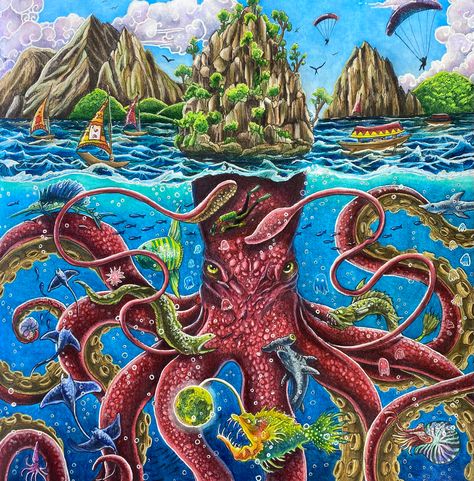 I tried Derwent Inktense for the first time on this picture Derwent Inktense Pencils, Animorphia Coloring, Inktense Pencils, Derwent Inktense, Kerby Rosanes, Adult Colouring Pages, November 30, Coloring Book Art, Color Inspo