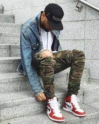 Jordan 1 Outfit Men, Jordans Outfit For Men, Nike Fits, Air Jordan Outfit, Jordan 1 Outfit, Army Style, Black Men Street Fashion, Men With Street Style, Jordan Outfits