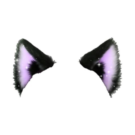 Wolf Ears, Neon Moon, Overlays Cute, Gacha Edits, Cat Ears, Purple And Black, Black Cat, Cute Animals, Abstract Artwork