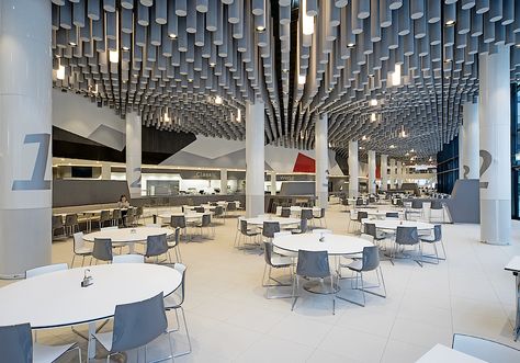 Canteen Design, Yonsei University, Restroom Design, School Interior, School Cafeteria, Pinterest Room Decor, School Building, Facade Architecture, Facade Design