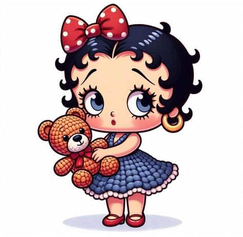 Baby Betty Boop, Cricket Joy Projects Craft Ideas, Betty Boop Baby, Betty Boop Doll, Pin Up Cartoons, Betty Boop Classic, Minnie Mouse Images, Sublimation Ideas Projects Inspiration