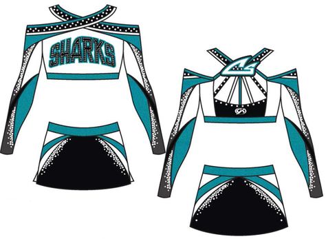 2014 Custom GK Cheer Uniform for Cheer Sport Sharks Cheer Exercises, Cheer Sport Sharks, Shark Merch, Spy Tips, Great White Sharks Cheer, All Star Cheer Uniforms, Cheer Costumes, Cheerleading Party, Cheer Team Pictures