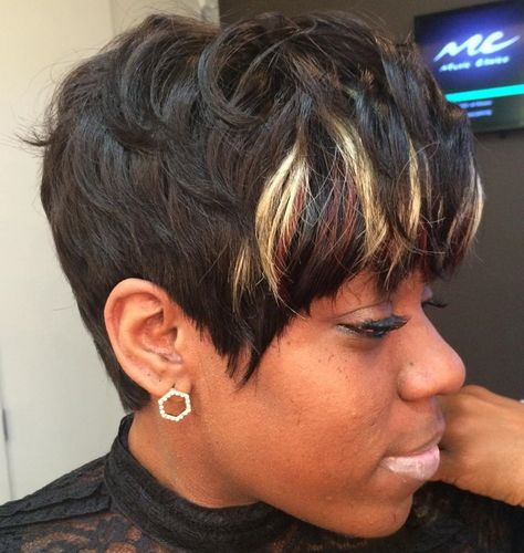 Choppy Pixie Weave Hairstyle Pixie Weave, Short Quick Weave Styles, 27 Piece Quick Weave, Short Quick Weave Hairstyles, 27 Piece Hairstyles, Short Quick Weave, Quick Weave Styles, Choppy Pixie, Long Weave Hairstyles