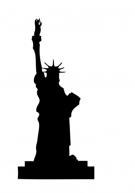 Statue Of Liberty Clipart New York Theme, City Silhouette, Clipart Free, Black Silhouette, Silhouette Cameo Projects, Patriotic Decorations, Childrens Art, Free Clip Art, Dots Art