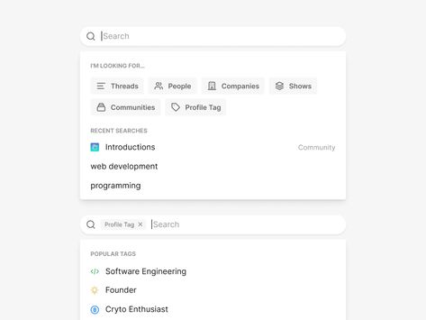 Search Ui Design, Search Ui, Web Components, Web Application Design, Web Development Programming, Ios App Design, Search Web, Ui Components, Dashboard Ui